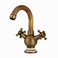Antique Kitchen faucet - Two Handles One Hole Antique Copper Standard Spout / Tall / ­High Arc Centerset Contemporary / Antique Kitchen Taps