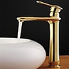 Antique Vessel Ceramic Valve One Hole Single Handle One Hole Ti-PVD,  Bathroom Sink Faucet