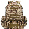 AOKALI 60L Hiking Backpack Military Tactical Backpack Multifunctional Waterproof Wear Resistance Outdoor Camping / Hiking Climbing Oxford ACU Color Jungle camouflage Digital Jungle