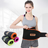 AOLIKES Lumbar Belt / Lower Back Support Sweat Waist Trimmer Sauna Belt 1 pcs Sports Fleece SBR Lycra Yoga Fitness Gym Workout Adjustable Stretchy Slimming Weight Loss Tummy Fat Burner For Men Women