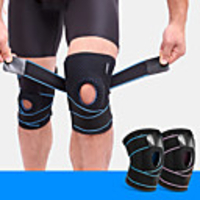 AOLIKES Protective Gear Knee Brace 1 pcs Sports Silica Gel SBR Running Exercise Fitness Gym Workout Adjustable Shockproof Compression Stretchy Quick Dry Durable Moisture Wicking Support Relieves