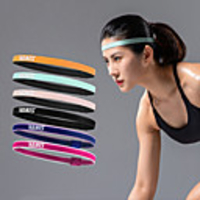 AOLIKES Sweatband HeadBand 1 pcs Sports Silica Gel Nylon Running Exercise Fitness Gym Workout Anti Slip High Elasticity Moisture Wicking Quick Dry Sweat Control For Men Women