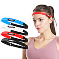 AOLIKES Sweatband HeadBand 1 pcs Sports Silica Gel Yoga Running Exercise Fitness Adjustable Stretchy Anti Slip Sweat Control For Men Women