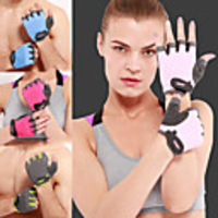 AOLIKES Workout Gloves 2 pcs Sports Silica Gel Terry Cloth Microfiber Sponge Exercise Fitness Gym Workout Weightlifting Adjustable Anti Slip Durable Thicken Full Palm Protection Extra Grip