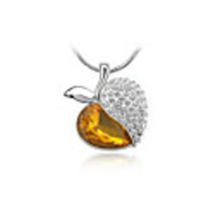 Apple Pattern Crystal Necklace