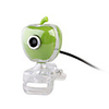 Apple Shaped 300K Pixel USB Webcam (Green)