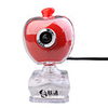 Apple Shaped 300K Pixel USB Webcam (Red)