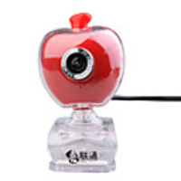 Apple Shaped 300K Pixel USB Webcam (Red)