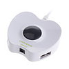 Apple Shaped 4 Port USB 2.0 Hub (White)