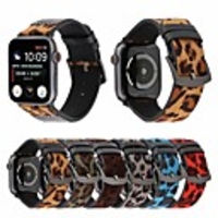Apple Watch Series 5/4/3/2/1 Apple Classic Strap Leopard Print Leather Wristband Strap