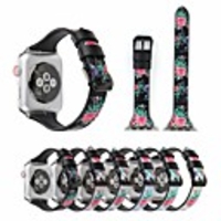 Apple Watch Series 5/4/3/2/1 Apple Watch strap Apple Modern Buckle lt stitched PU leather simple floral wristband