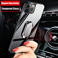 Applied in Vehicle Phone Case for iPhone 12 iPhone 11 Pro Max Magnet Ring Holder Stand Protective iPhone SE 2020 XR XS Max 6S 7 8Plus Cover Tempered Glass miniinthebox