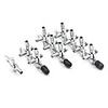 Aquarium Fish Tank Air Pump Splitter Distributor Flow Tube Pipeline Stainless Steel Control Valve Aquaria Accessories 4 Ways