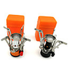 ARDI Camping Stove Camping Burner Stove Dinnerware Set Utensils Lightweight Aluminium Alloy for Outdoor Hiking Camping Black Orange