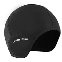 Arsuxeo Helmet Liner Skull Caps Skull Cap Beanie Helmet Liner Solid Color Reflective Thermal / Warm Fleece Lining Antistatic High Elasticity Bike / Cycling Black Black / Red Polyester Elastane Fleece miniinthebox