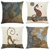 Art Cat Double Side Cushion Cover 4PCS Soft Decorative Square Throw Pillow Cover Cushion Case Pillowcase for Sofa Bedroom Superior Quality Machine Washable miniinthebox