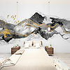 Art Deco Landscape Home Decoration Modern Wall Covering smoke Canvas Material Adhesive required Wallpaper / Mural / Wall Cloth Room Wallcovering