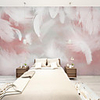 Art Deco Custom Self Adhesive Mural Wallpaper Feather Picture Suitable For Bedroom Living Room Coffee Shop Restaurant Hotel Wall Decoration Art