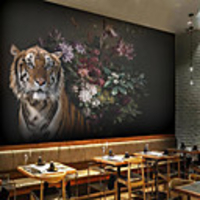Art Deco Tile Pattern Home Decoration Classic Modern Wall Covering,  Canvas Material Adhesive required Wallpaper Mural Wall Cloth,  Room Wallcovering