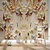 Art Deco Tile Pattern Home Decoration Classic Modern Wall Covering,  Canvas Material Adhesive required Wallpaper Mural Wall Cloth,  Room Wallcovering