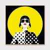 Art-Framed Pop Cartoon Canvas Printing Modern Fashion Models PS Oil Painting Wall Art Suitable for Living Room Decoration Ready To Hang 1 Piece
