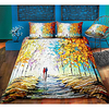 art street print 3-piece duvet cover set hotel bedding sets comforter cover with soft lightweight microfiber,  include 1 duvet cover,  2 pillowcases for double/queen/king(1 pillowcase for twin/single)