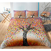 art tree print 3-piece duvet cover set hotel bedding sets comforter cover with soft lightweight microfiber,  include 1 duvet cover,  2 pillowcases for double/queen/king(1 pillowcase for twin/single)