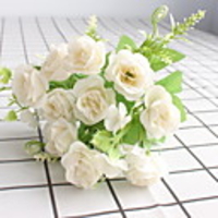 Artificial Flowers 1 Branch Classic Modern Contemporary Roses Tabletop Flower
