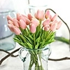 Artificial Flowers 10 Branch Rustic Party Tulips Eternal Flower Tabletop Flower