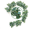 Artificial Plants Plastic Wedding Vine Eucalyptus 200cm miniinthebox