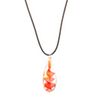 Arty-Crafty Oblate Drop Shaped Necklace (Assorted Color)