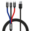 ASLING Micro USB Lightning USB C Cable 3 In 1 Braided Charging cable 3 A 1.2m(4Ft) Nylon For Samsung Xiaomi HuaweiPhone Accessory miniinthebox