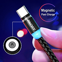 ASLING One-Cable Three Purpose USB TO MTL Magnetic Fast Charging Cable miniinthebox