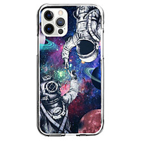 Astronaut Case For Apple iPhone 12 iPhone 11 iPhone 12 Pro Max Unique Design Protective Case and Screen Protector Shockproof Back Cover TPU