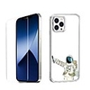 Astronaut Case For iPhone 12 iPhone 11 iPhone 12 Pro Max Unique Design Protective Case with Screen Protector Shockproof Back Cover TPU