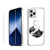 Astronaut Case For iPhone 12 iPhone 11 iPhone 12 Pro Max Unique Design Protective Case with Screen Protector Shockproof Back Cover TPU