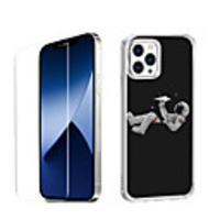Astronaut Case For iPhone 12 iPhone 11 iPhone 12 Pro Max Unique Design Protective Case with Screen Protector Shockproof Back Cover TPU