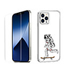 Astronaut Case For iPhone 12 iPhone 11 iPhone 12 Pro Max Unique Design Protective Case with Screen Protector Shockproof Back Cover TPU