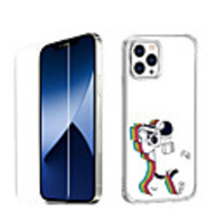 Astronaut Case For iPhone 12 iPhone 11 iPhone 12 Pro Max Unique Design Protective Case with Screen Protector Shockproof Back Cover TPU