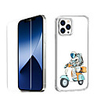 Astronaut Case For iPhone 12 iPhone 11 iPhone 12 Pro Max Unique Design Protective Case with Screen Protector Shockproof Back Cover TPU