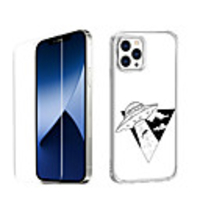 Astronaut Case For iPhone 12 iPhone 11 iPhone 12 Pro Max Unique Design Protective Case with Screen Protector Shockproof Back Cover TPU