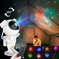 Astronaut Galaxy Starry Sky Projector with Timer Remote Control 360°Adjustable Design USB Lamp Night Lights 8 Light Modes for Bedroom Study Room and Game Room miniinthebox
