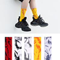 Athletic Sports Socks 1 Pair Cushion Tie Dye Men