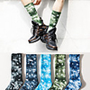 Athletic Sports Socks 1 Pair Cushion Tie Dye Men