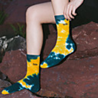 Athletic Sports Socks 1 Pair Cushion Tie Dye Men