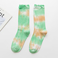 Athletic Sports Socks 1 Pair Tie Dye Long Men