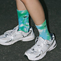 Athletic Sports Socks 1 Pair Tie Dye Long Men