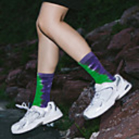 Athletic Sports Socks 1 Pair Tie Dye Long Men