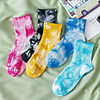 Athletic Sports Socks 1 Pair Tie Dye Long Women