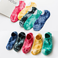 Athletic Sports Socks 5 Pairs Cushion Tie Dye Men